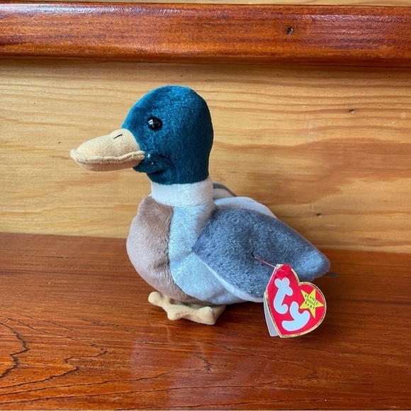 Ty Jake the Drake Duck Beanie Baby Collectible Stuffed Animal NWT - Picture 1 of 10